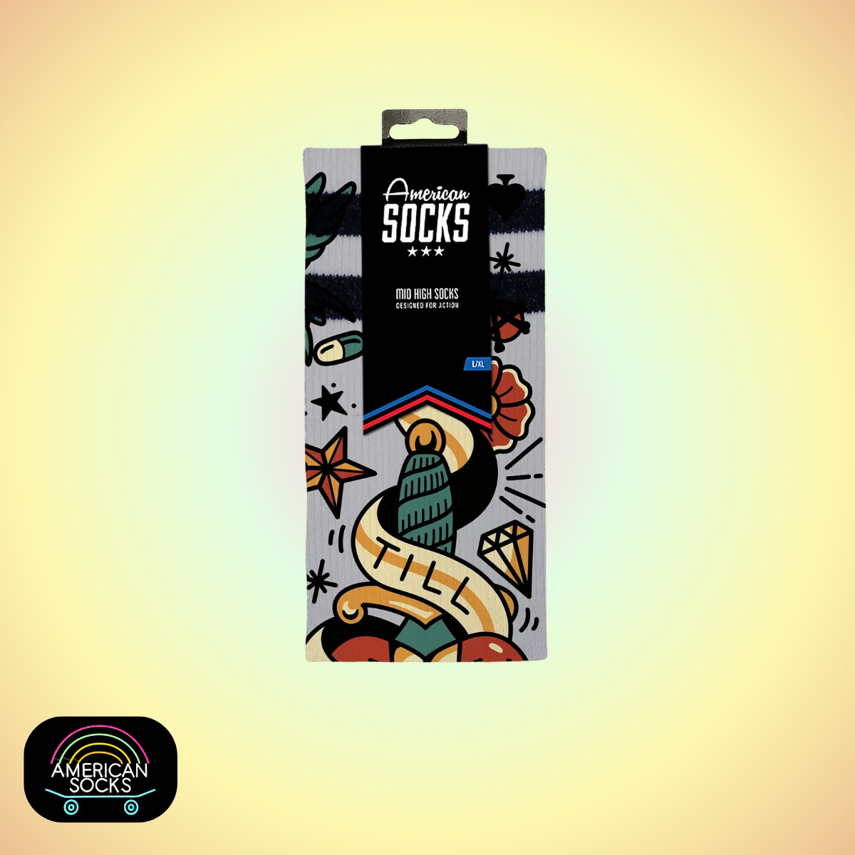 Américan Socks Chaussettes "Till Death Do Us Part" – Mid High