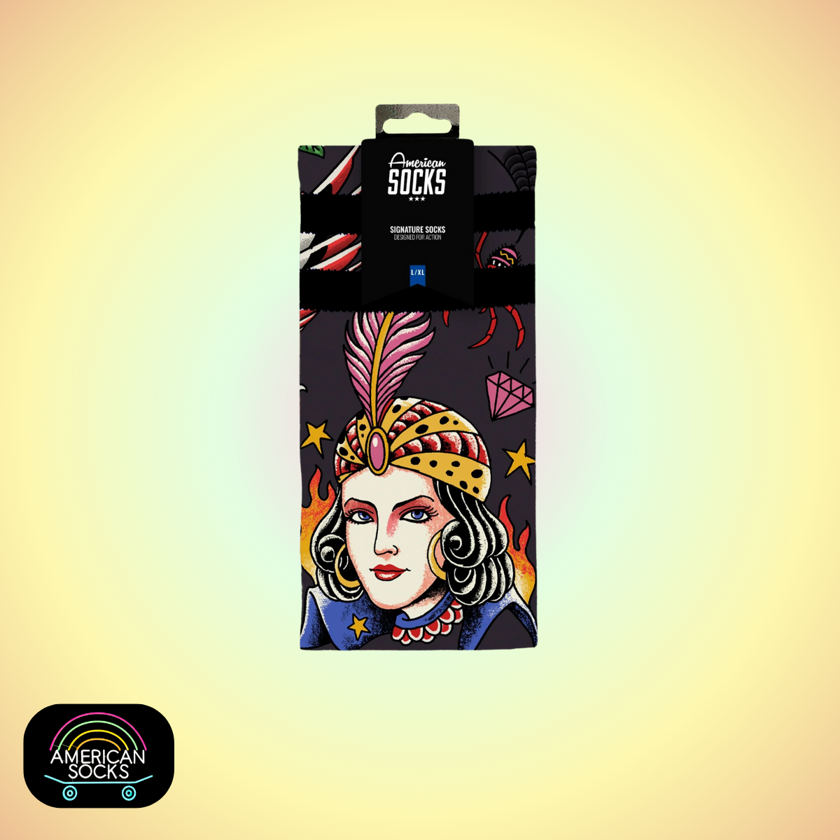 Américan Socks Chaussettes "Sorcerer" – Mid High