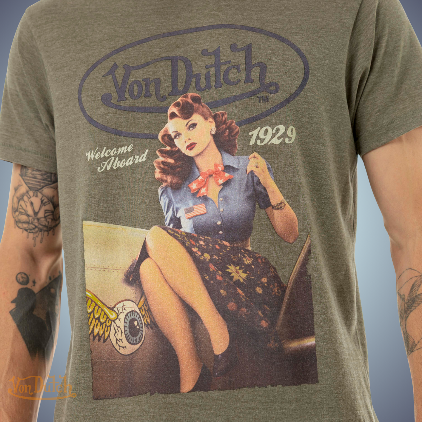 VD Tee Shirt "Pinup" - Kaki