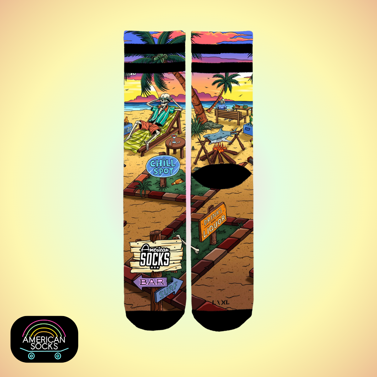 Américan Socks Chaussettes "Chiller" – Mid High