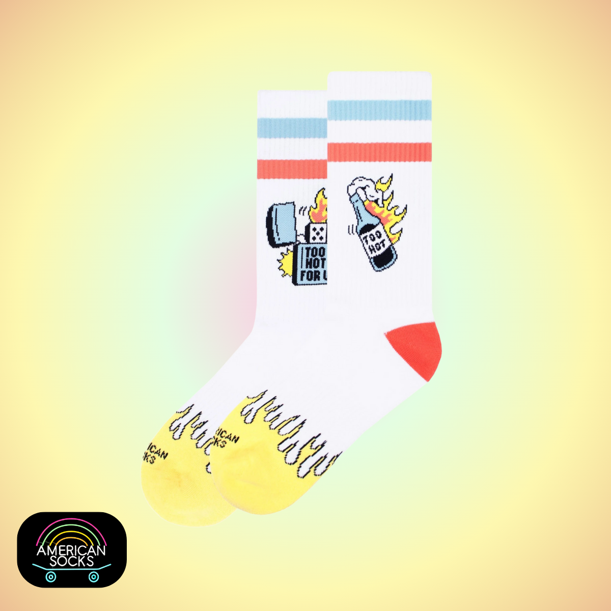 Américan Socks Chaussettes "2 Hot 4 You" - Mid High - Taille Unique