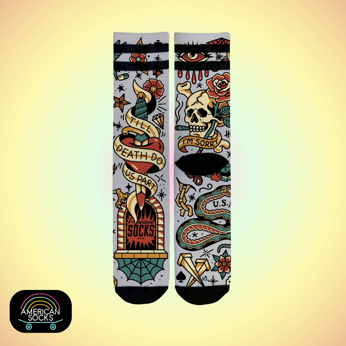 Américan Socks Chaussettes "Till Death Do Us Part" – Mid High
