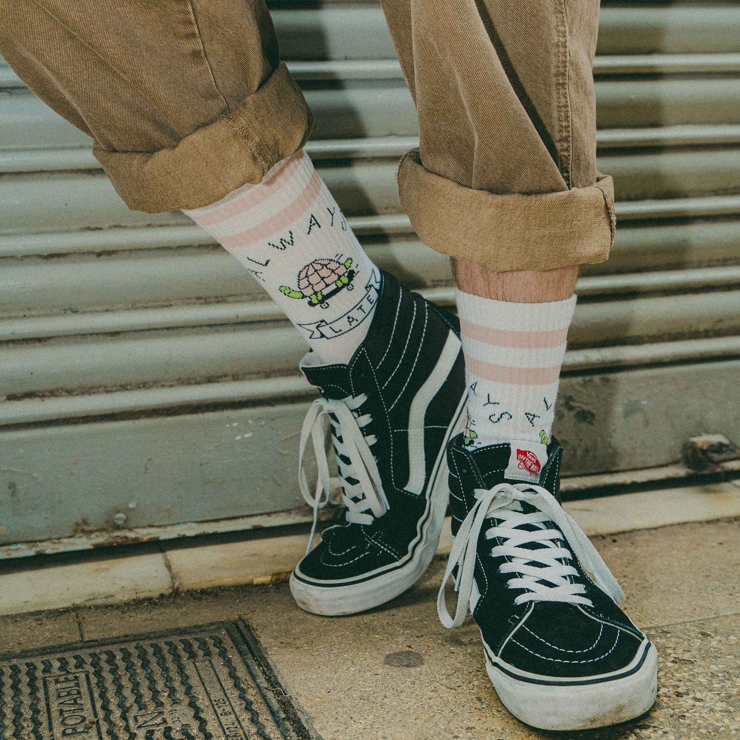 Américan Socks Chaussettes "Always Late" - Mid High - Taille Unique