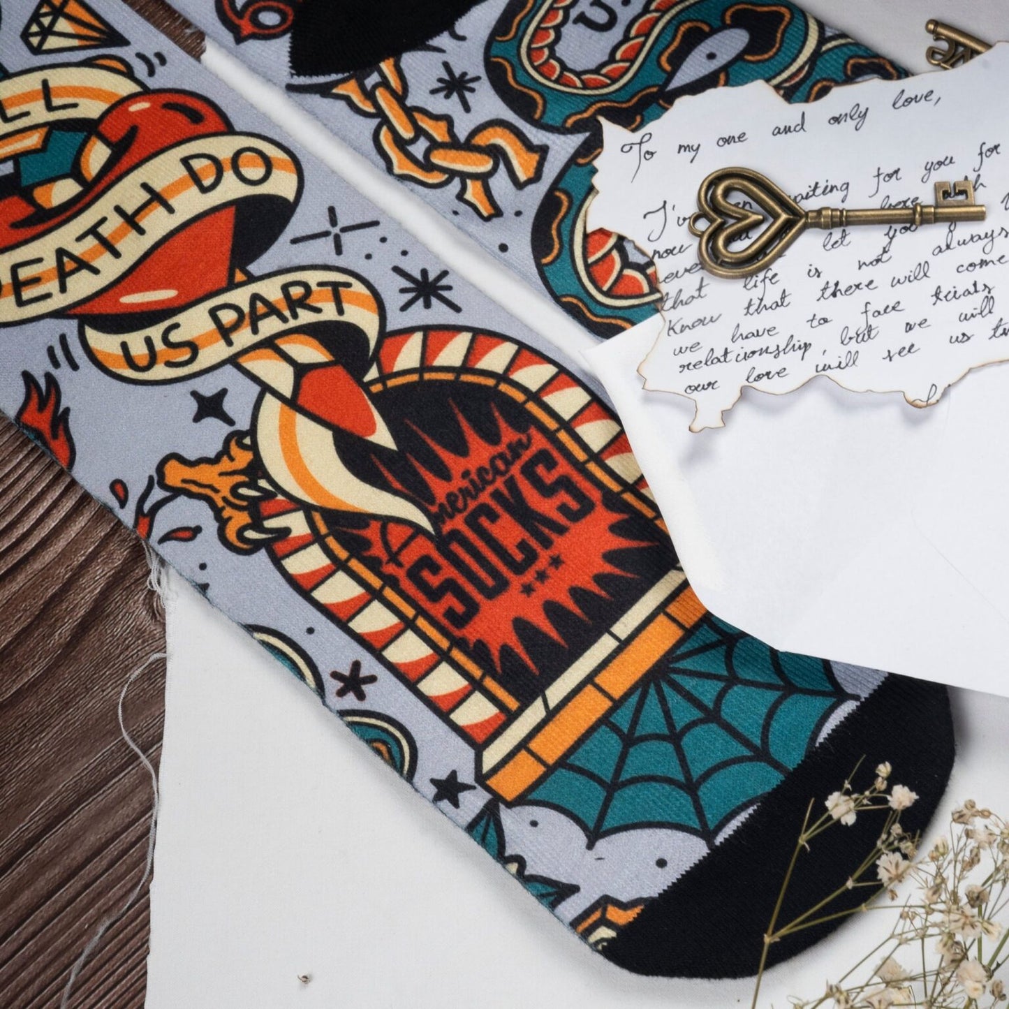 Américan Socks Chaussettes "Till Death Do Us Part" – Mid High