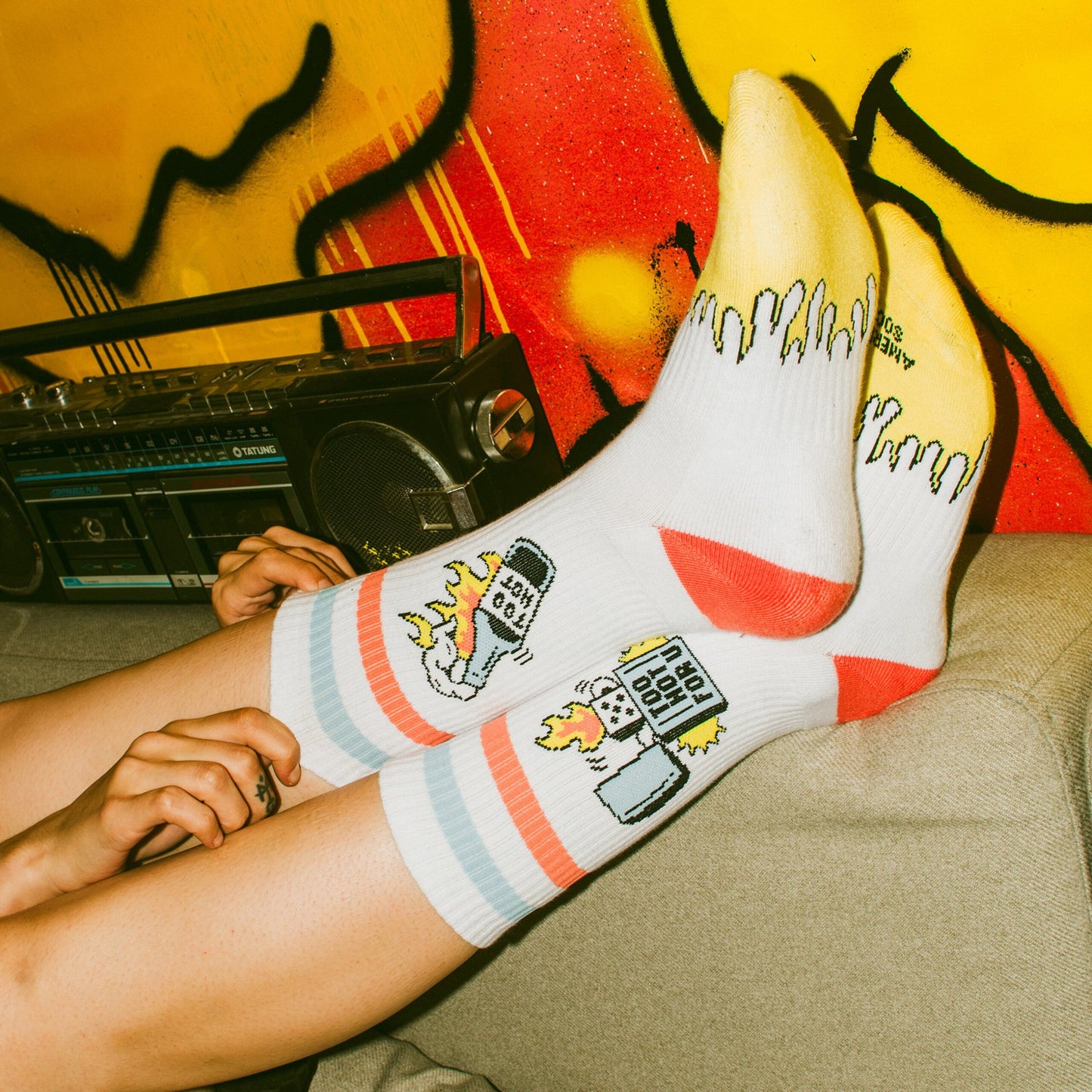 Américan Socks Chaussettes "2 Hot 4 You" - Mid High - Taille Unique