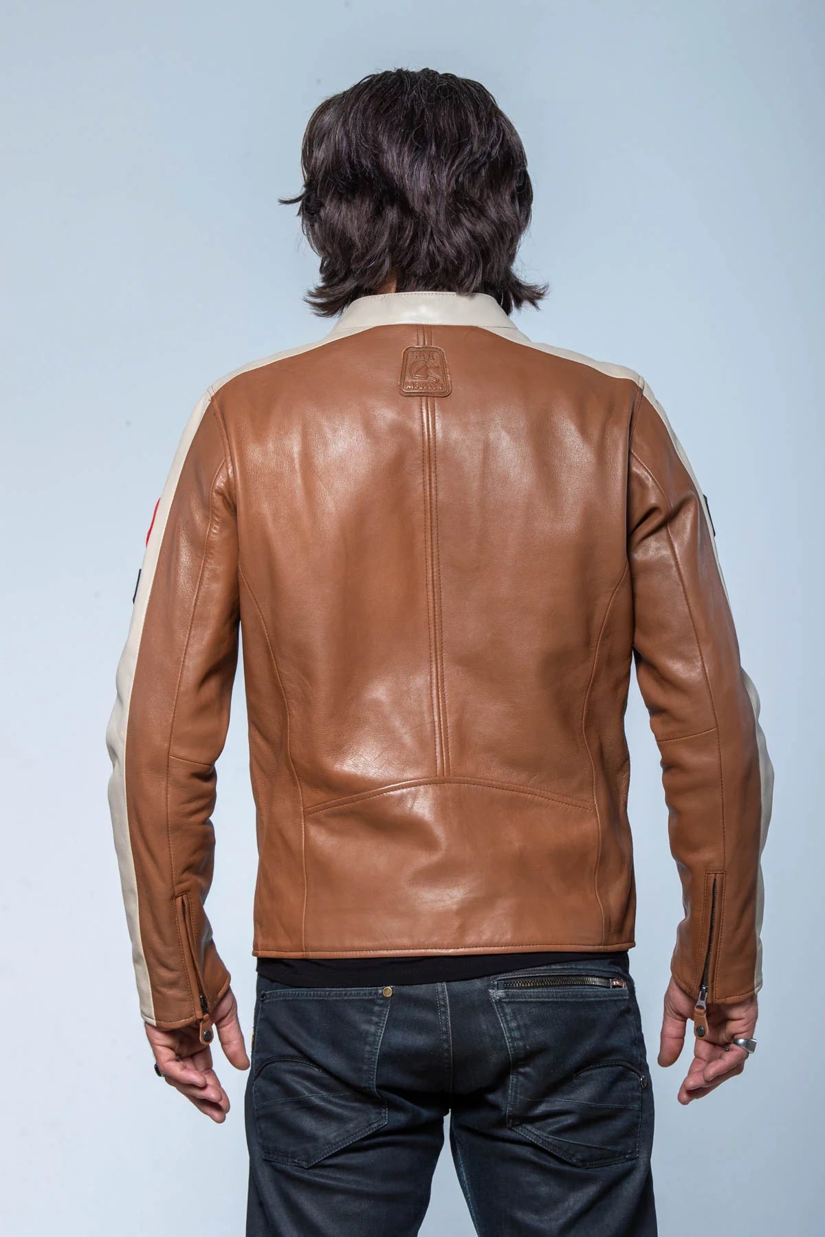 SMQ Cuir ROY - Marron/Ecru - Pau Motors Shop