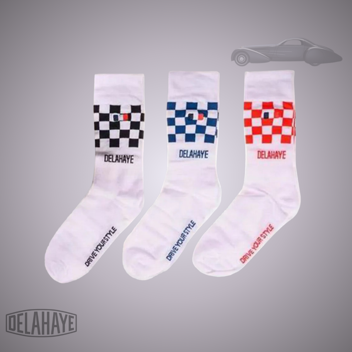 Delahaye Coffret Chaussettes "Checkered Flag"