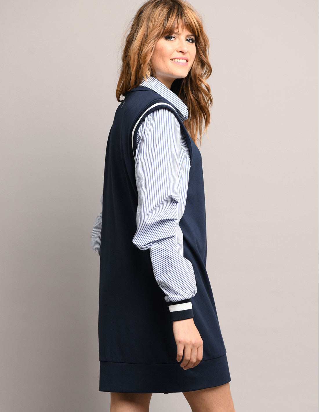 Lady Delahaye Robe - Marine - Pau Motors Shop