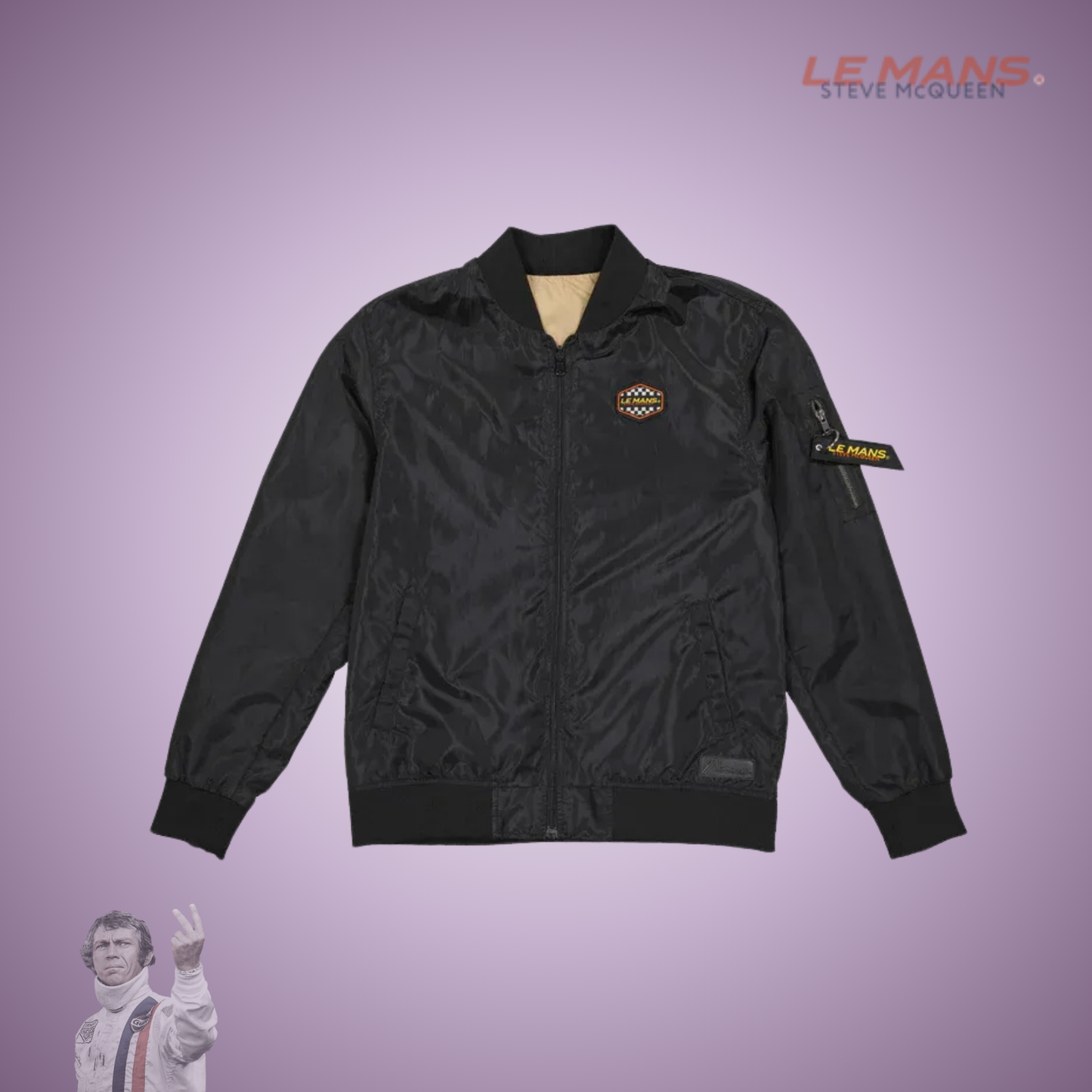 SMQ Bomber "Reverso" - Noir/Argile - Pau Motors Shop