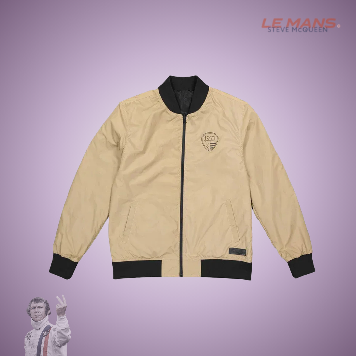 SMQ Bomber "Reverso" - Noir/Argile - Pau Motors Shop