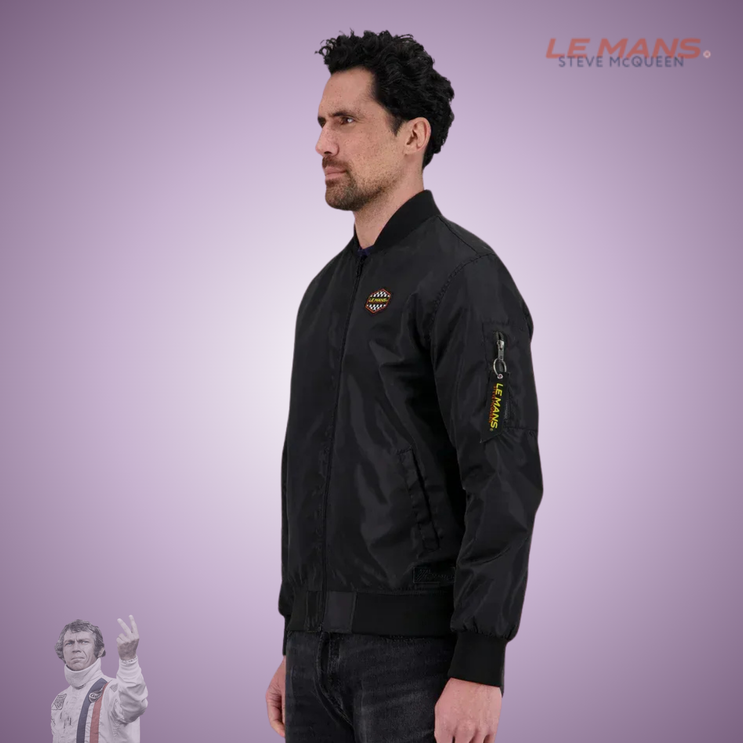SMQ Bomber "Reverso" - Noir/Argile - Pau Motors Shop