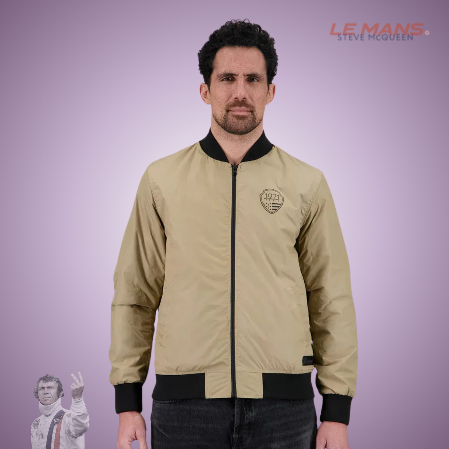 SMQ Bomber "Reverso" - Noir/Argile - Pau Motors Shop