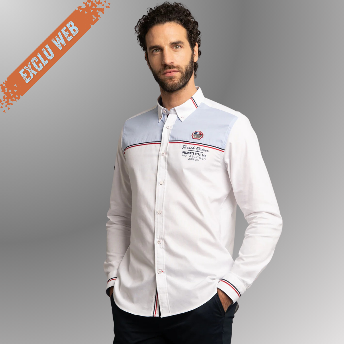 Delahaye Chemise ML CANCHE - Blanc (Exclu Web)