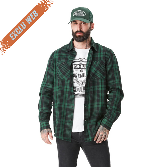 VD Chemise Flanelle à Carreaux JACK - VERT