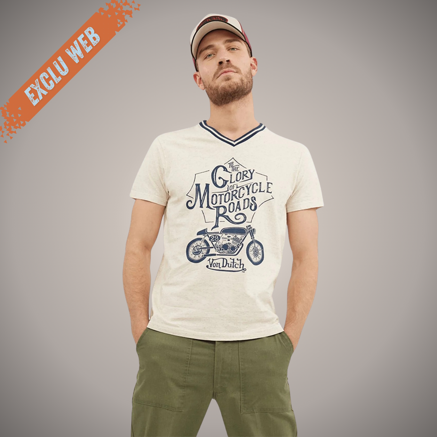 VD T-Shirt Col V GLORY Juqu'au 3XL (Exclu Web) - 1 en stock
