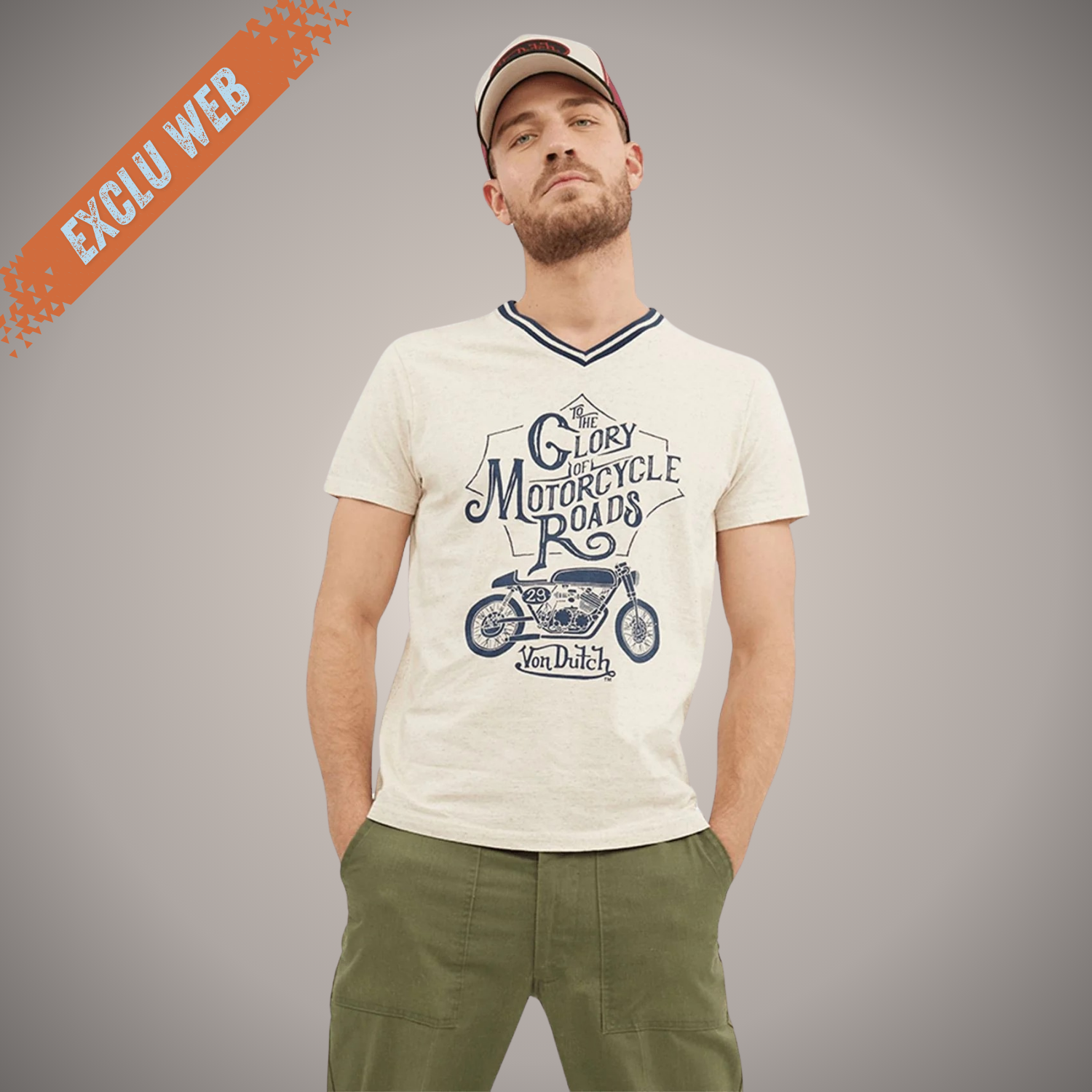 VD T-Shirt Col V GLORY Juqu'au 3XL (Exclu Web) - 1 en stock
