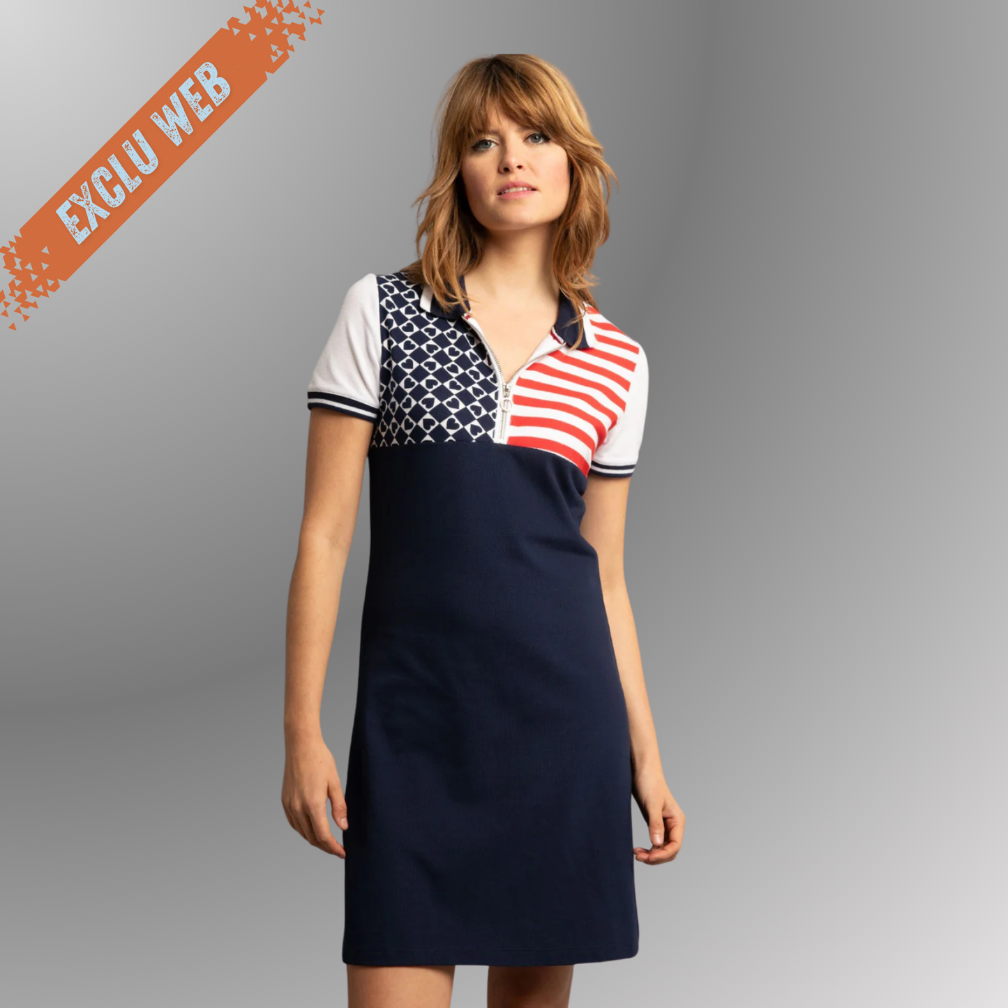 Lady Delahaye Robe RIMARDE - Marine - 1 en stock