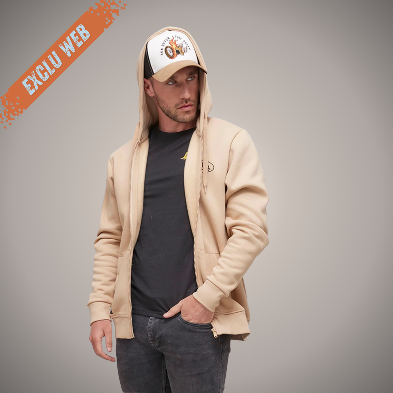 VD Sweat Zip SLIM 3 coloris (Exclu Web) - 1 en stock
