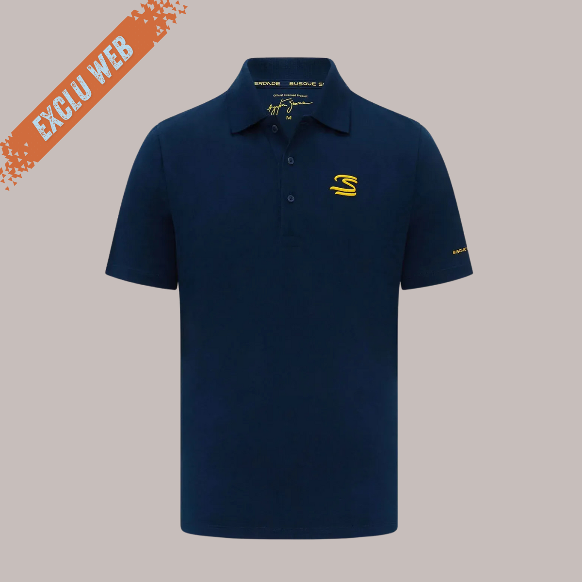 Ayrton Senna Polo Logo - Marine