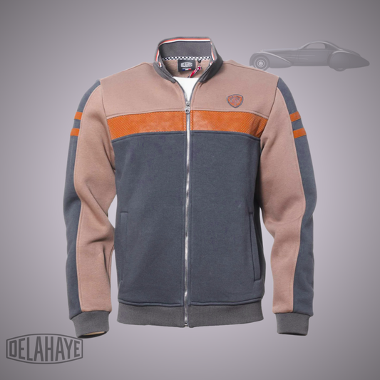 Delahaye Sweat Zippé - Marine/Marron