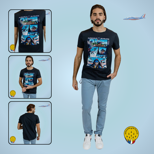 PAF Tee Shirt "Sky Trim" - Navy