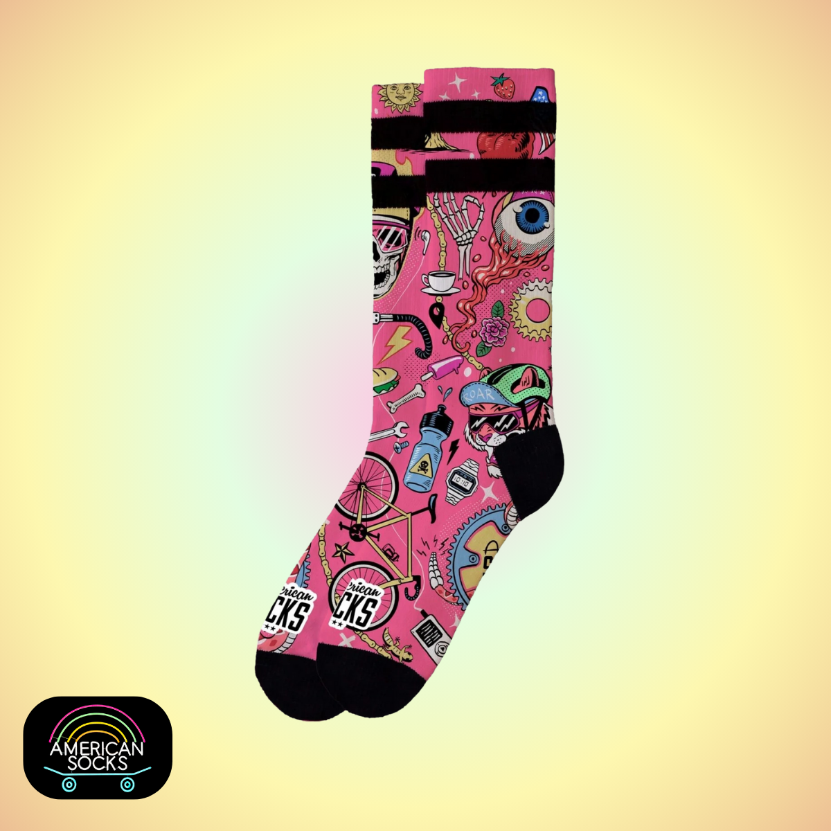 Américan Socks Chaussettes "Cycling Beast" – Mid High