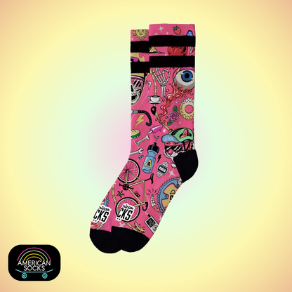 Américan Socks Chaussettes "Cycling Beast" – Mid High