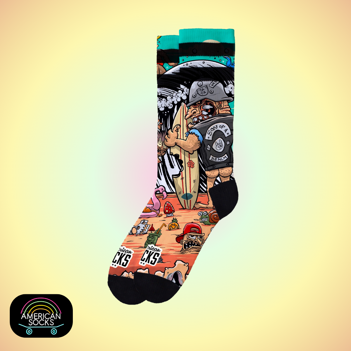Américan Socks Chaussettes "Son of a Beach" – Mid High