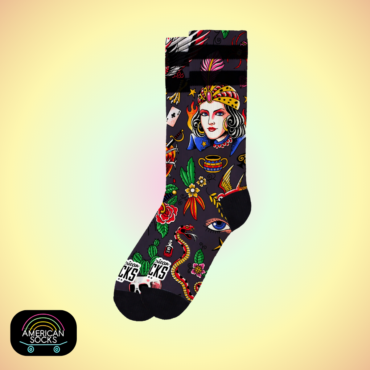 Américan Socks Chaussettes "Sorcerer" – Mid High