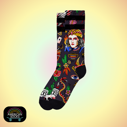 Américan Socks Chaussettes "Sorcerer" – Mid High