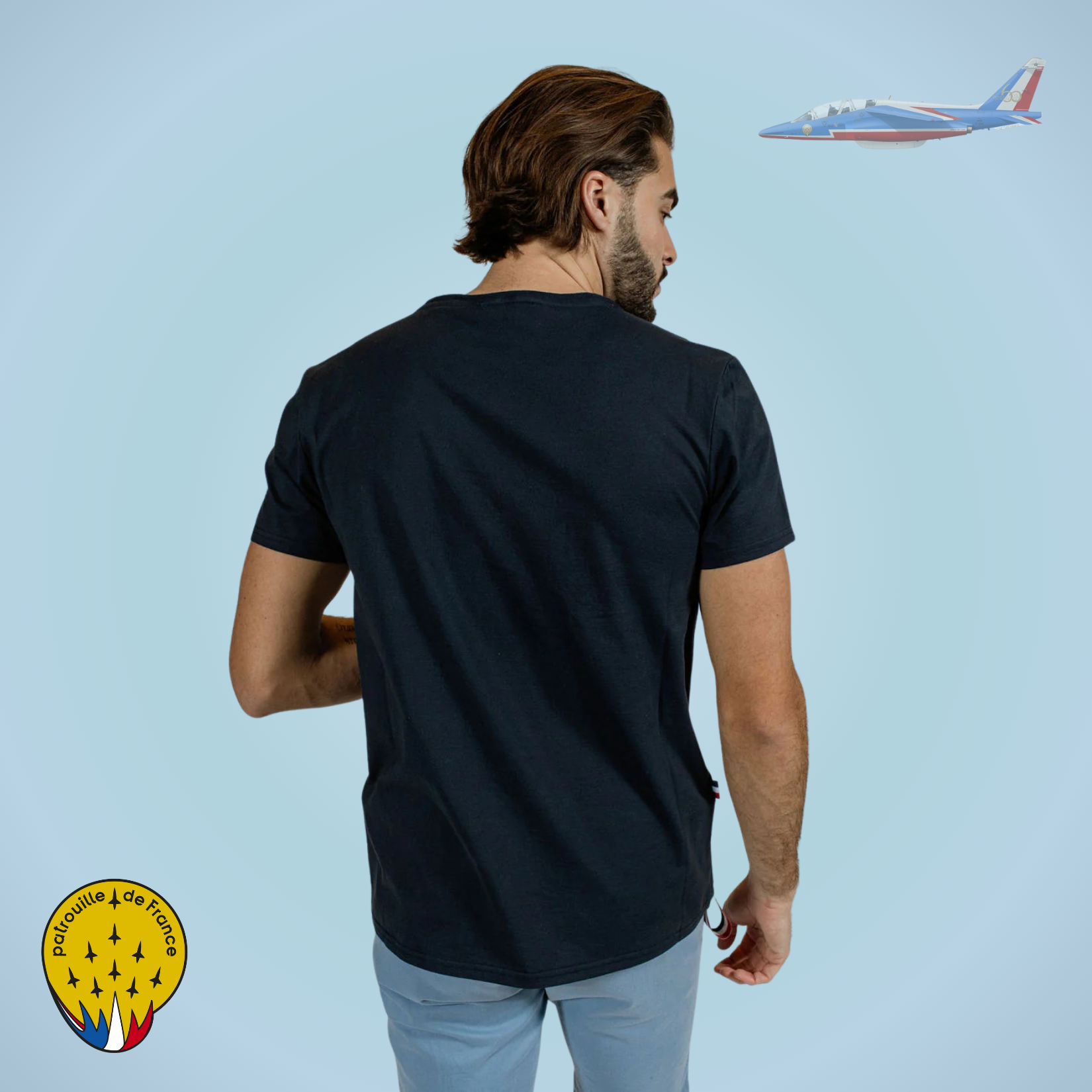 PAF Tee Shirt "Sky Trim" - Navy