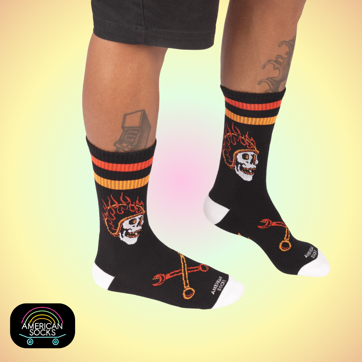 Américan Socks Chaussettes "Piston Rebels" - Mid High - Taille Unique