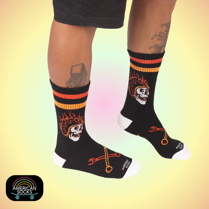 Américan Socks Chaussettes "Piston Rebels" - Mid High - Taille Unique