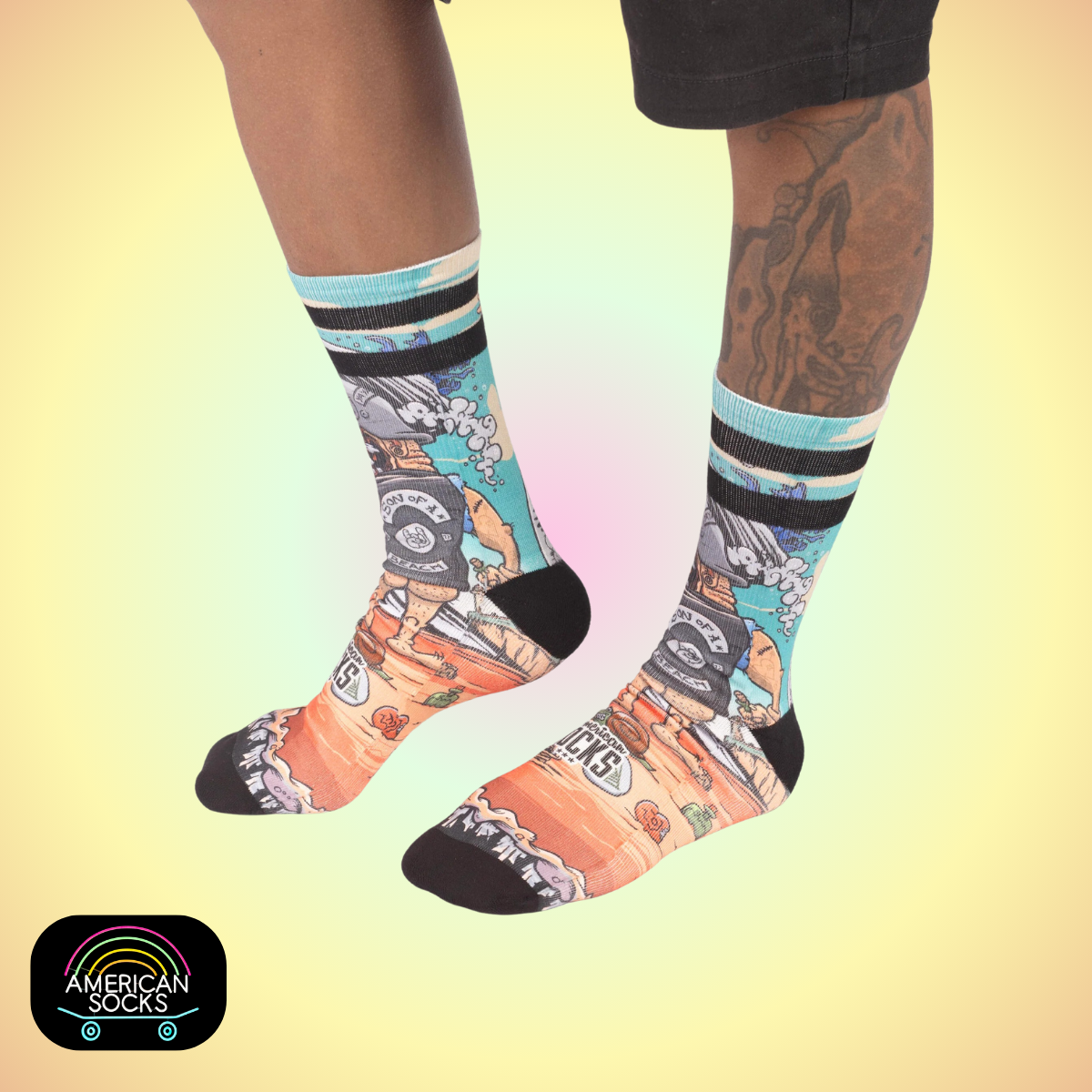 Américan Socks Chaussettes "Son of a Beach" – Mid High