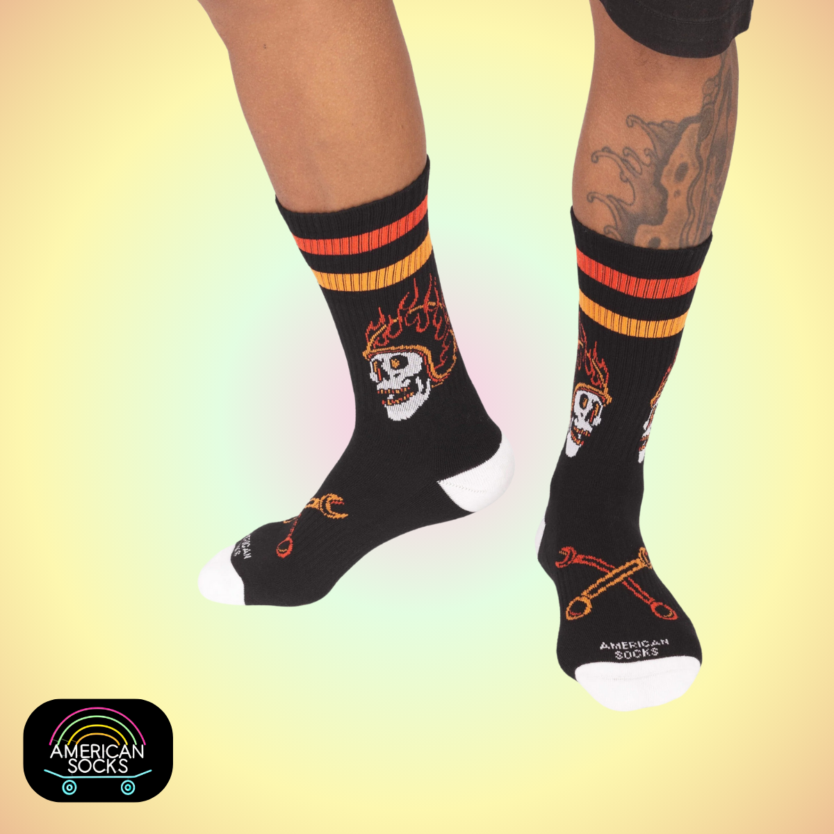 Américan Socks Chaussettes "Piston Rebels" - Mid High - Taille Unique