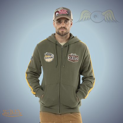 VD Sweat Capuche Zippé "Matty" Kaki