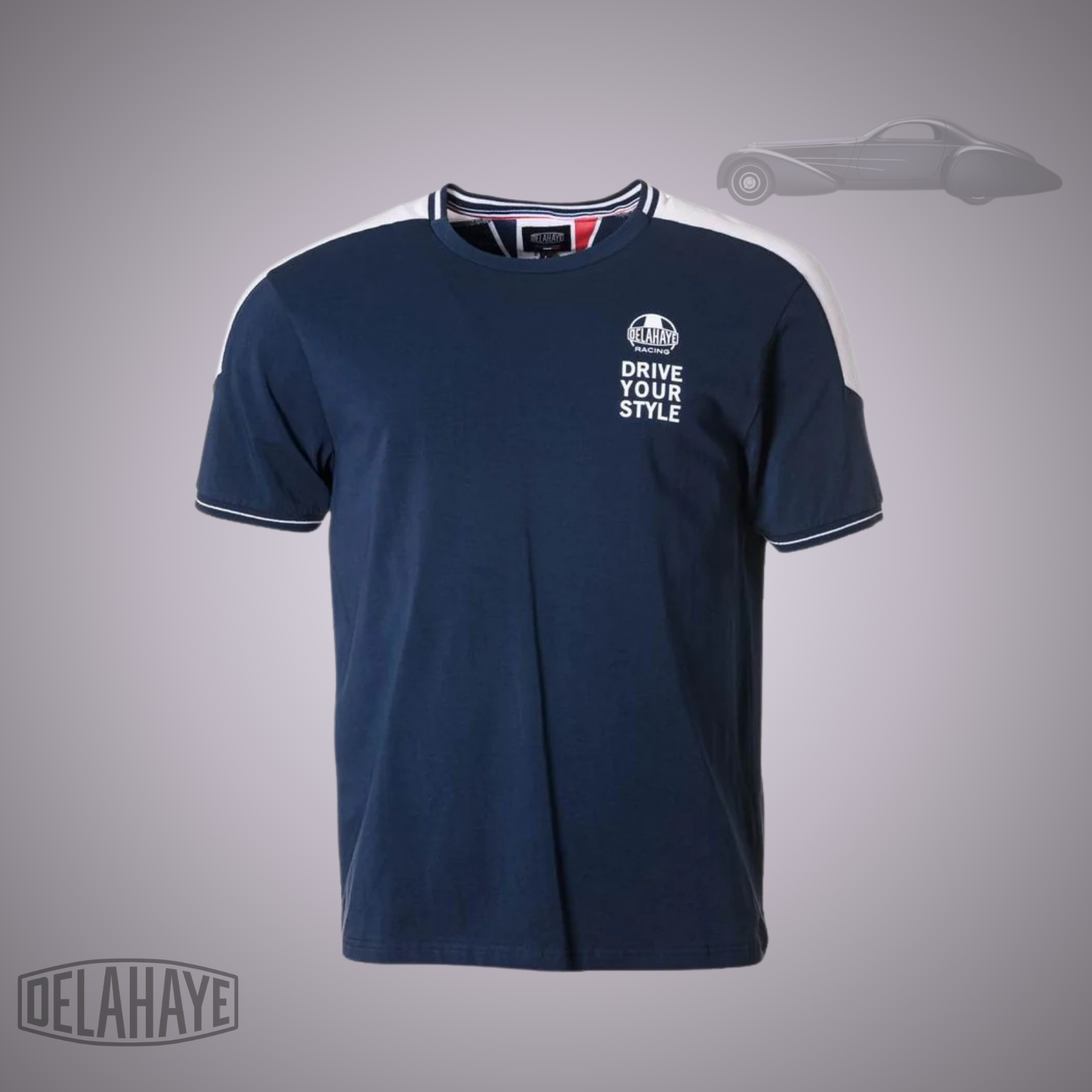 Delahaye Tee Shirt "Drive your Style" - Marine