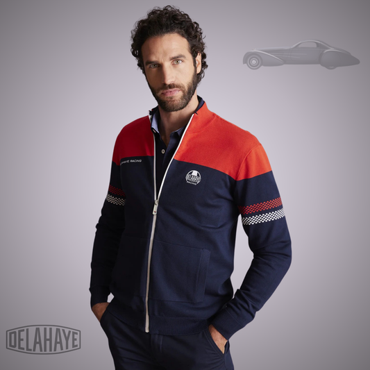 Delahaye Gilet "Navy" - Marine/Rouge