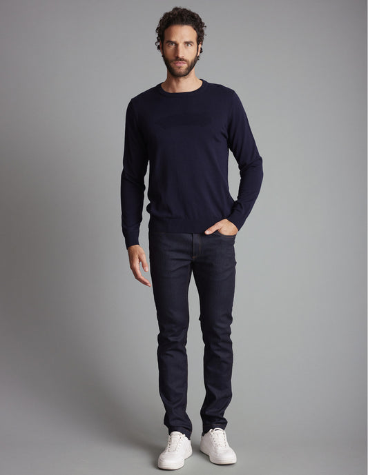 Delahaye Pull "Tizzano" - Marine - Jusqu'au 4XL
