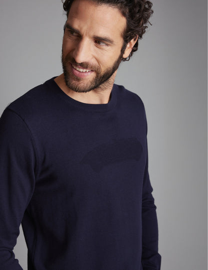 Delahaye Pull "Tizzano" - Marine - Jusqu'au 4XL