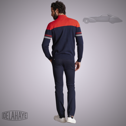 Delahaye Gilet "Navy" - Marine/Rouge