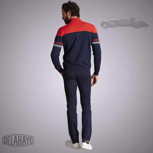 Delahaye Gilet "Navy" - Marine/Rouge