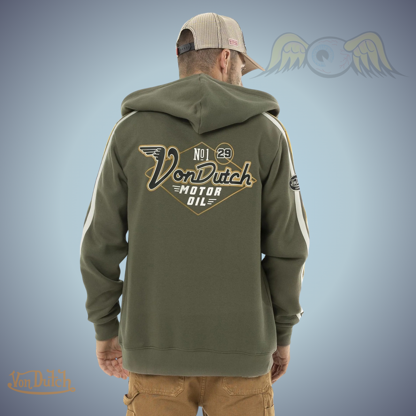 VD Sweat Capuche Zippé "Matty" Kaki