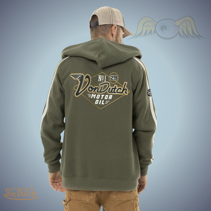 VD Sweat Capuche Zippé "Matty" Kaki