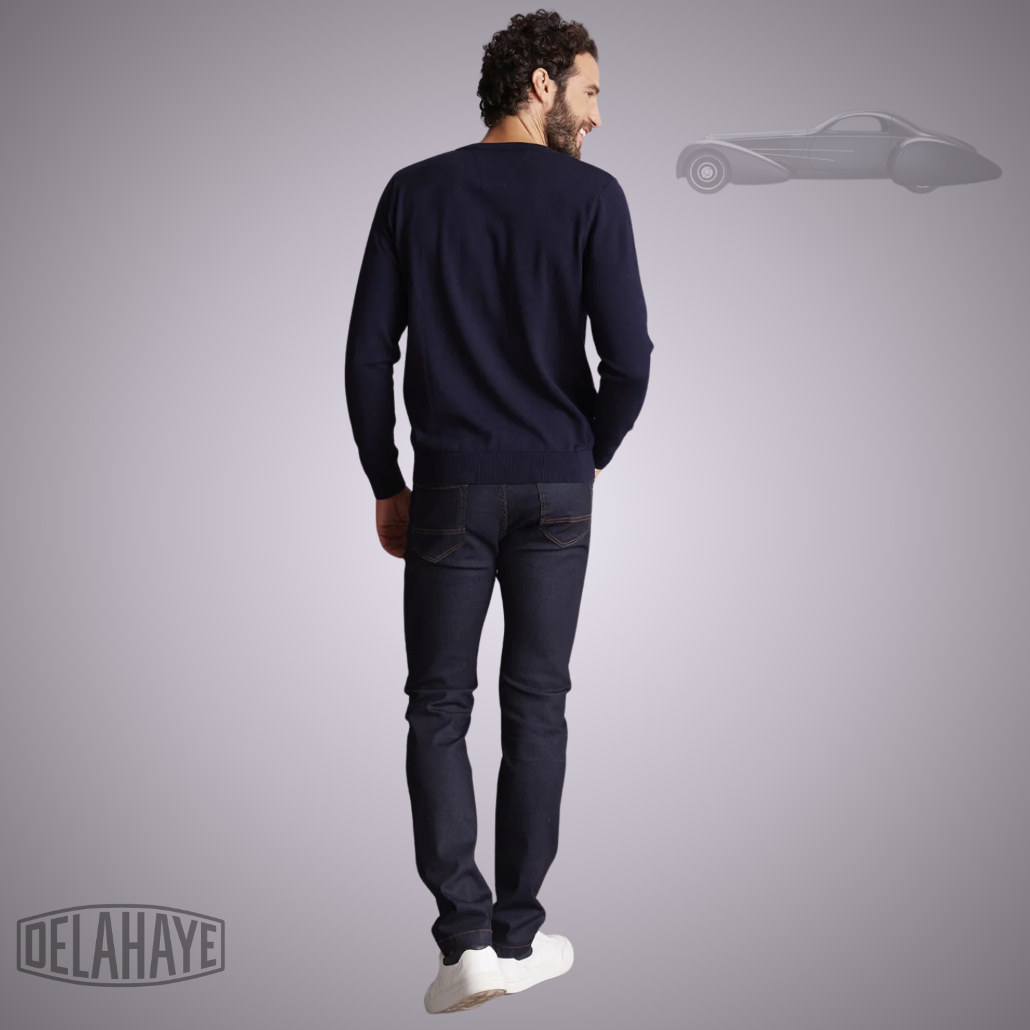 Delahaye Pull "Horizon" - Marine - Jusqu'au 4XL