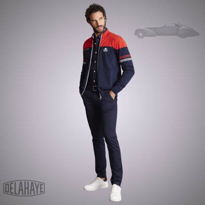 Delahaye Gilet "Navy" - Marine/Rouge