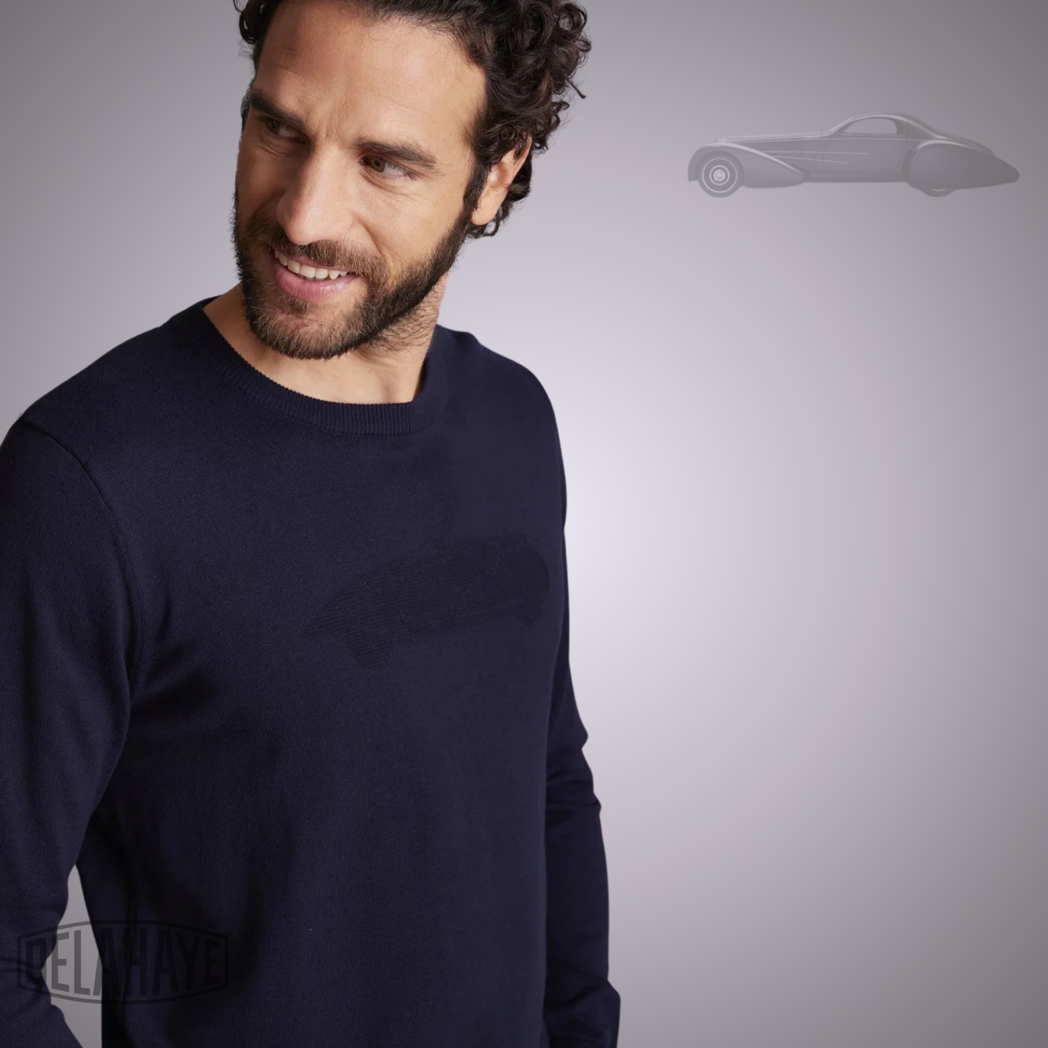 Delahaye Pull "Horizon" - Marine - Jusqu'au 4XL