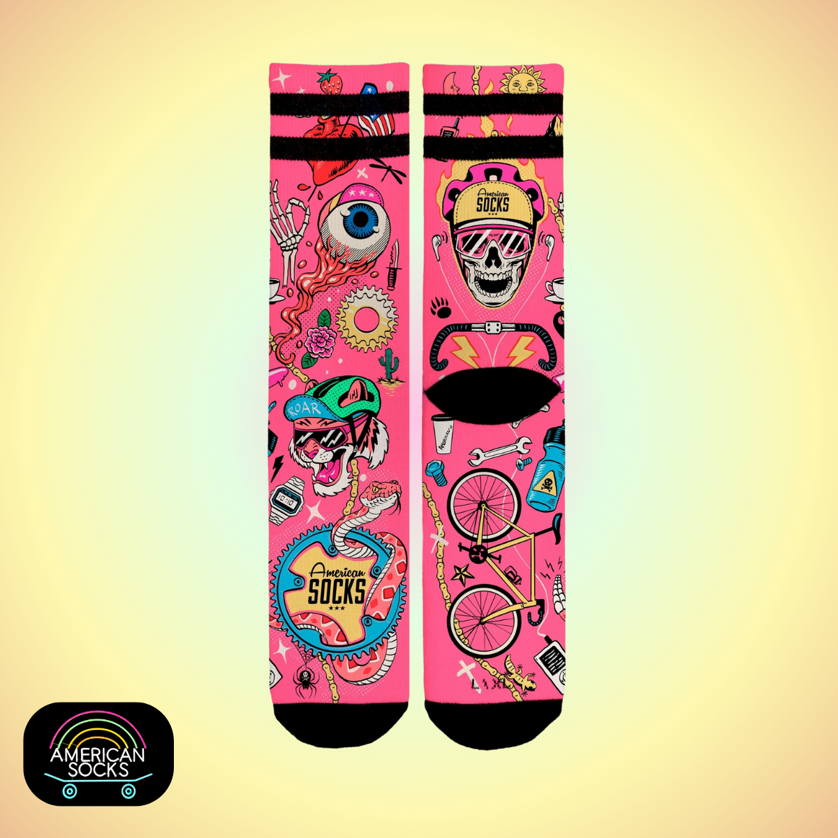 Américan Socks Chaussettes "Cycling Beast" – Mid High