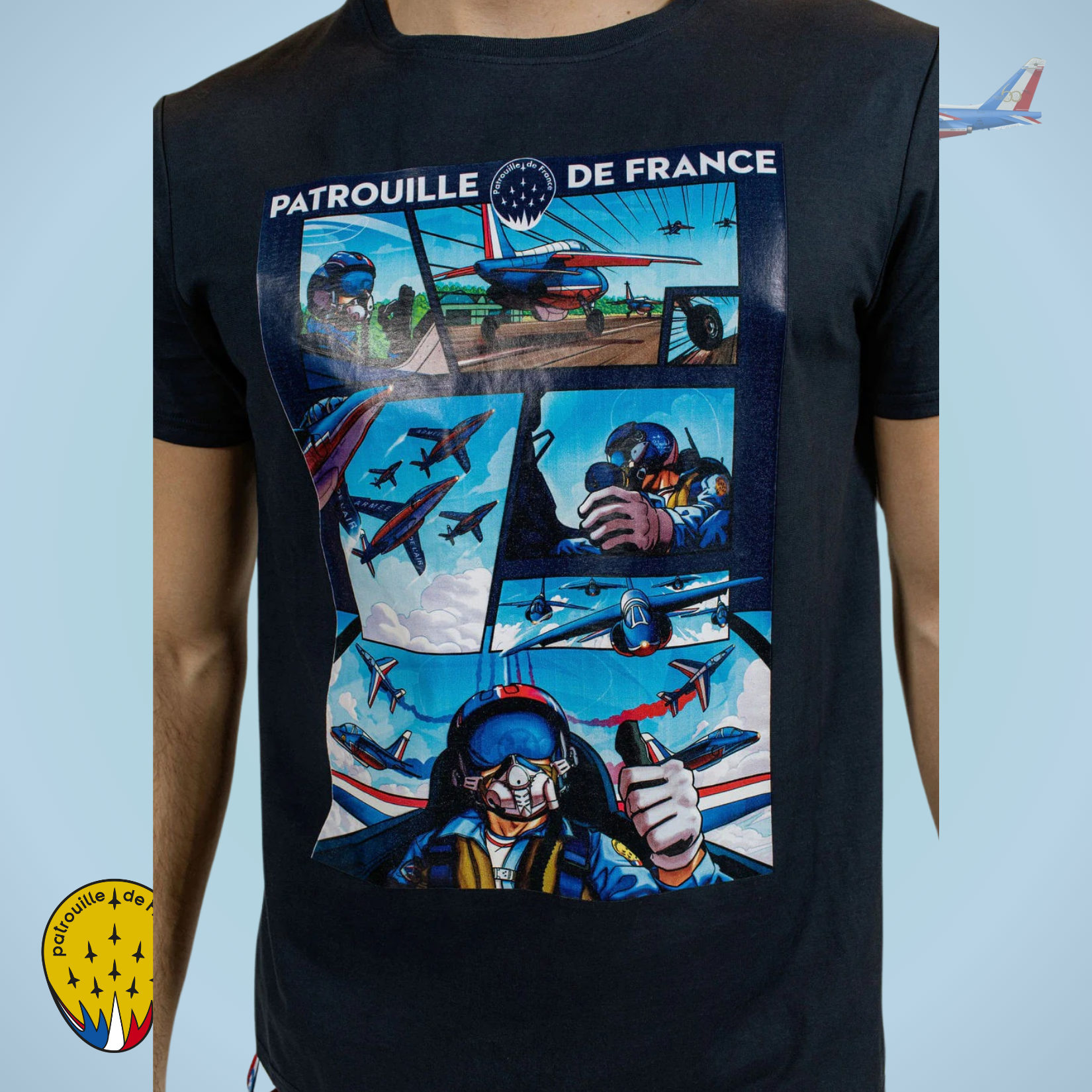 PAF Tee Shirt "Sky Trim" - Navy