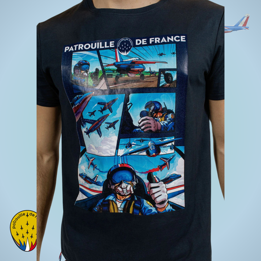 PAF Tee Shirt "Sky Trim" - Navy